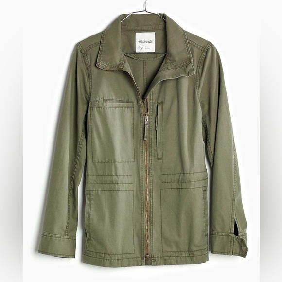Madewell green olive fleet jacket size xxs item c3394 - Picture 1 of 12
